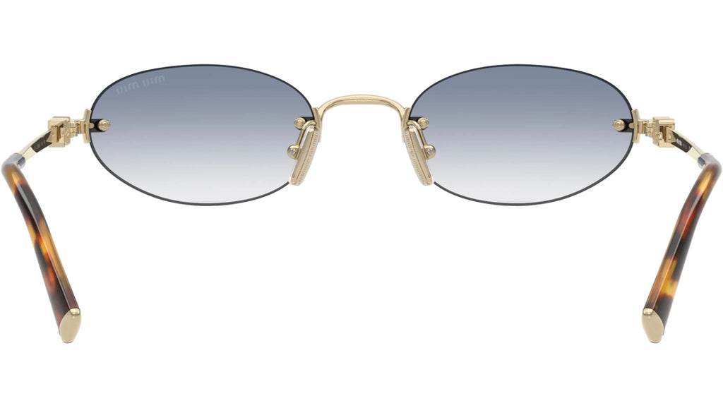 Pale Gold Oval Sunglasses 3718