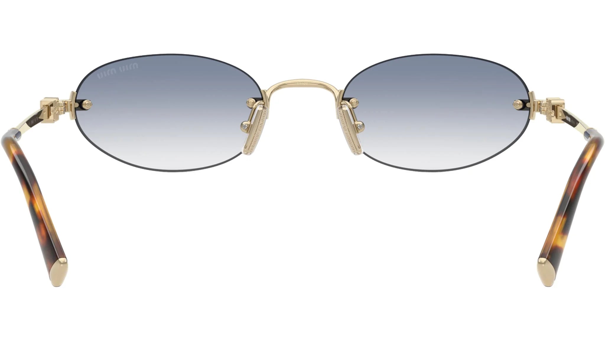 Pale Gold Oval Sunglasses 3718