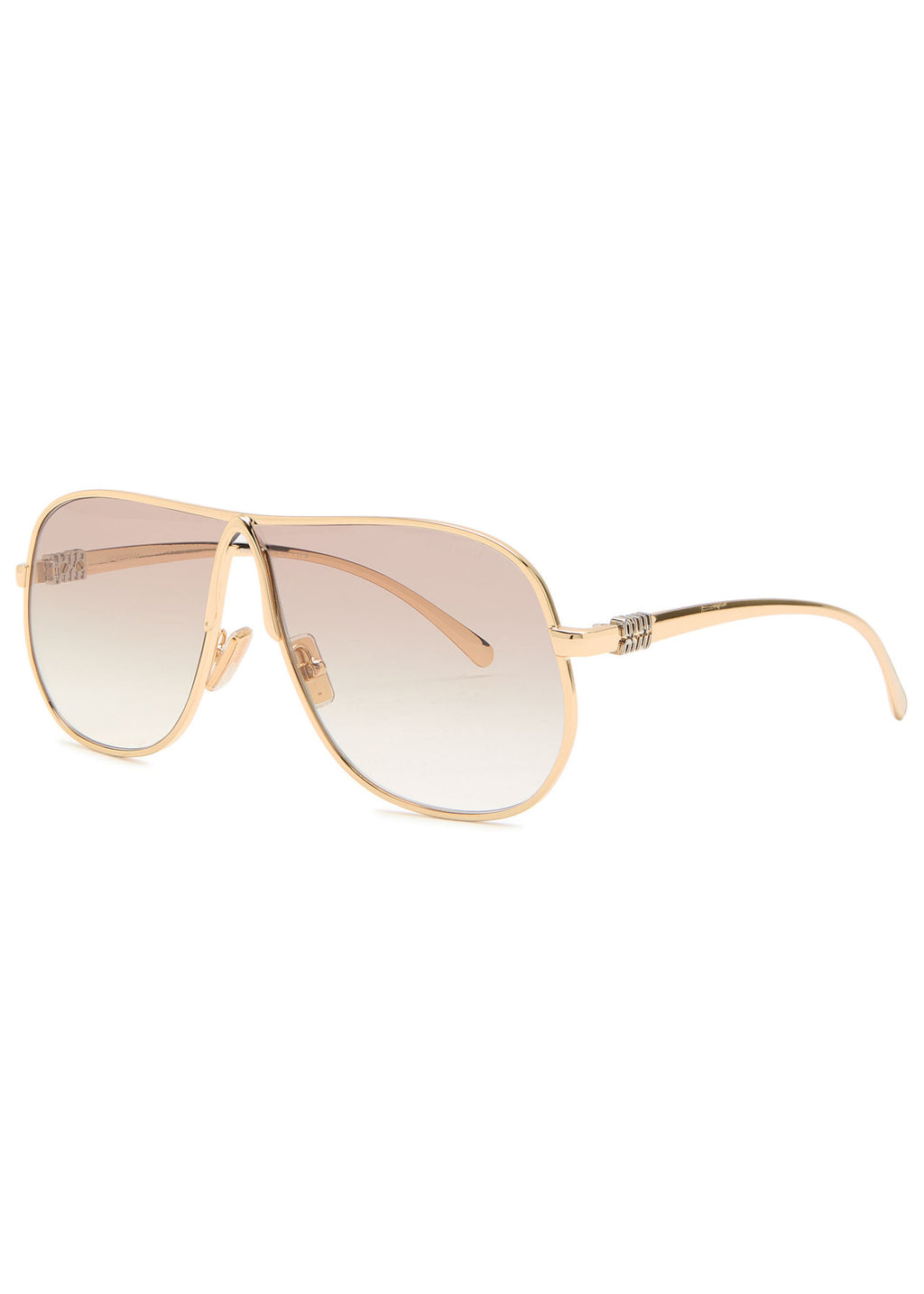 Fashion Luxury Gold Metal Sunglasses 3925