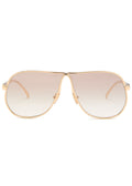 Fashion Luxury Gold Metal Sunglasses 3925