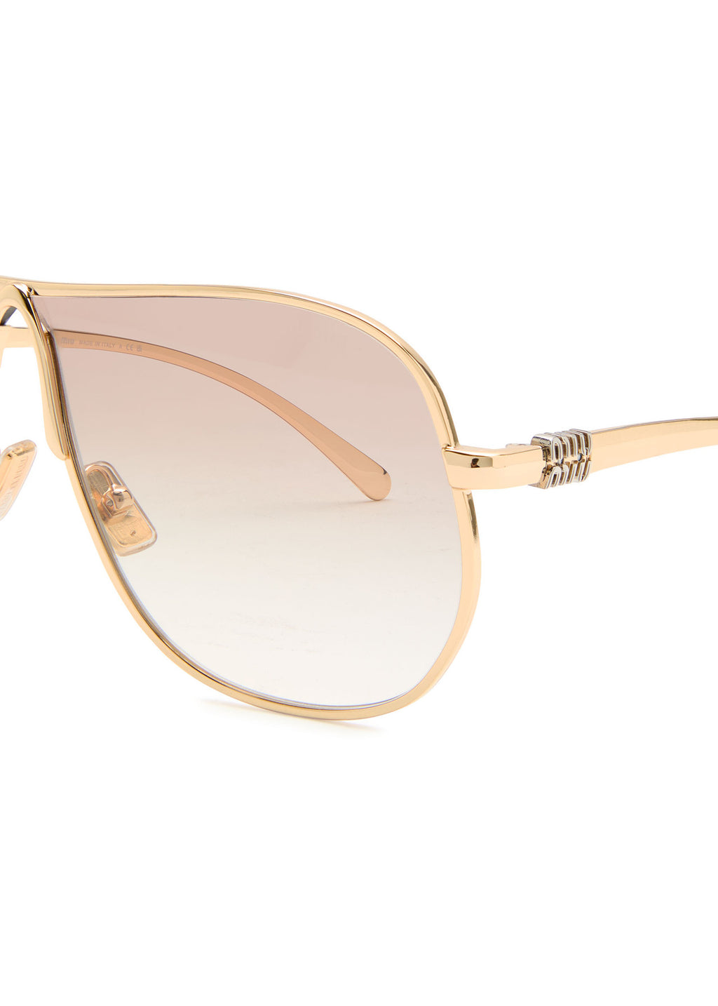 Fashion Luxury Gold Metal Sunglasses 3925