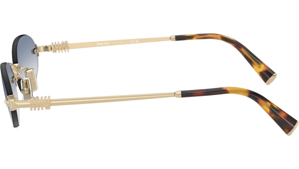 Pale Gold Oval Sunglasses 3718