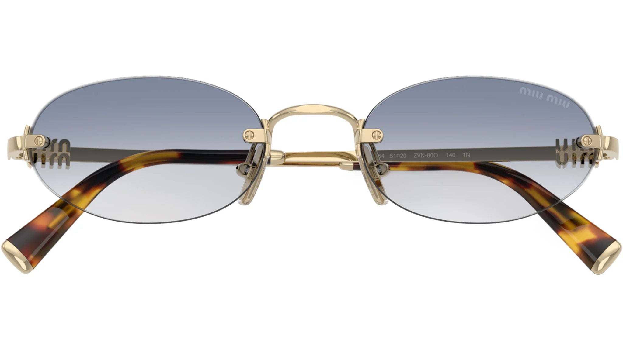 Pale Gold Oval Sunglasses 3718