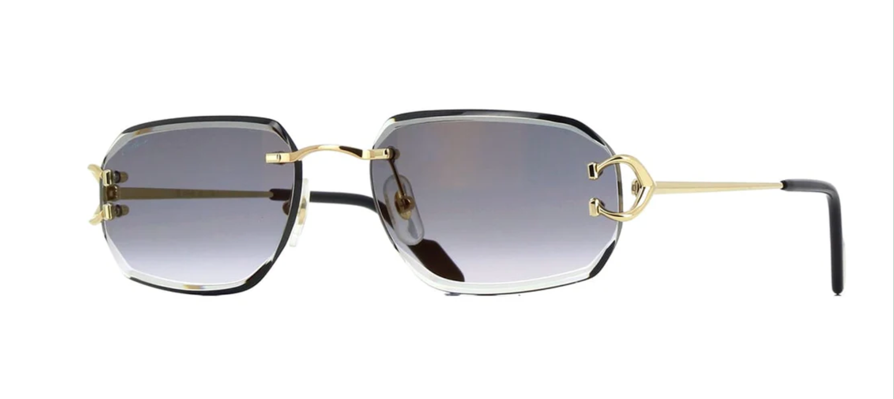 Rimless Gold Frame Sunglasses 7735