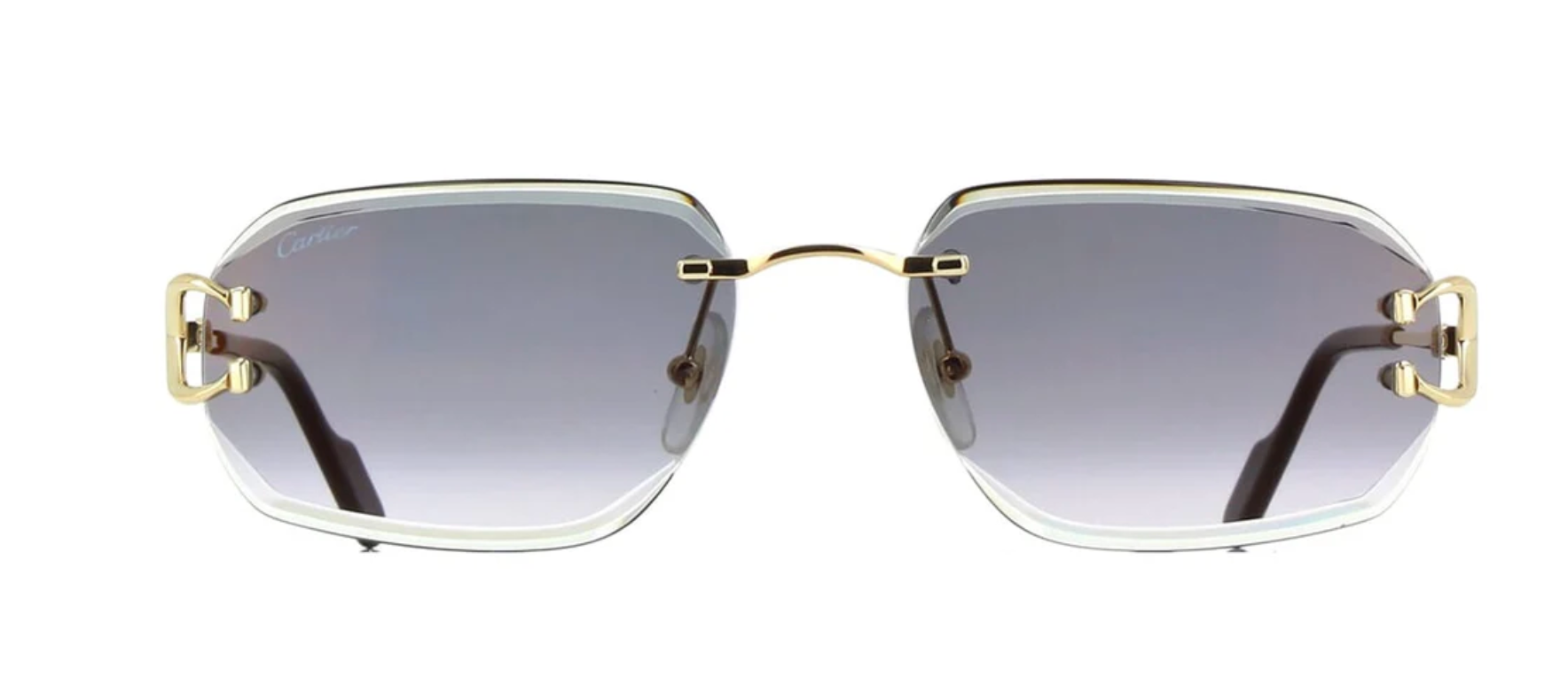 Rimless Gold Frame Sunglasses 7735