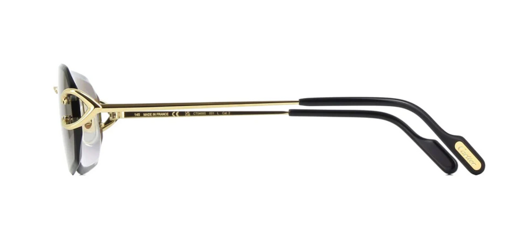 Rimless Gold Frame Sunglasses 7735