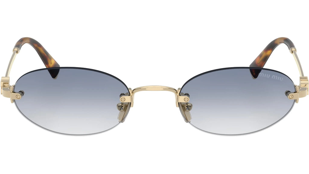 Pale Gold Oval Sunglasses 3718