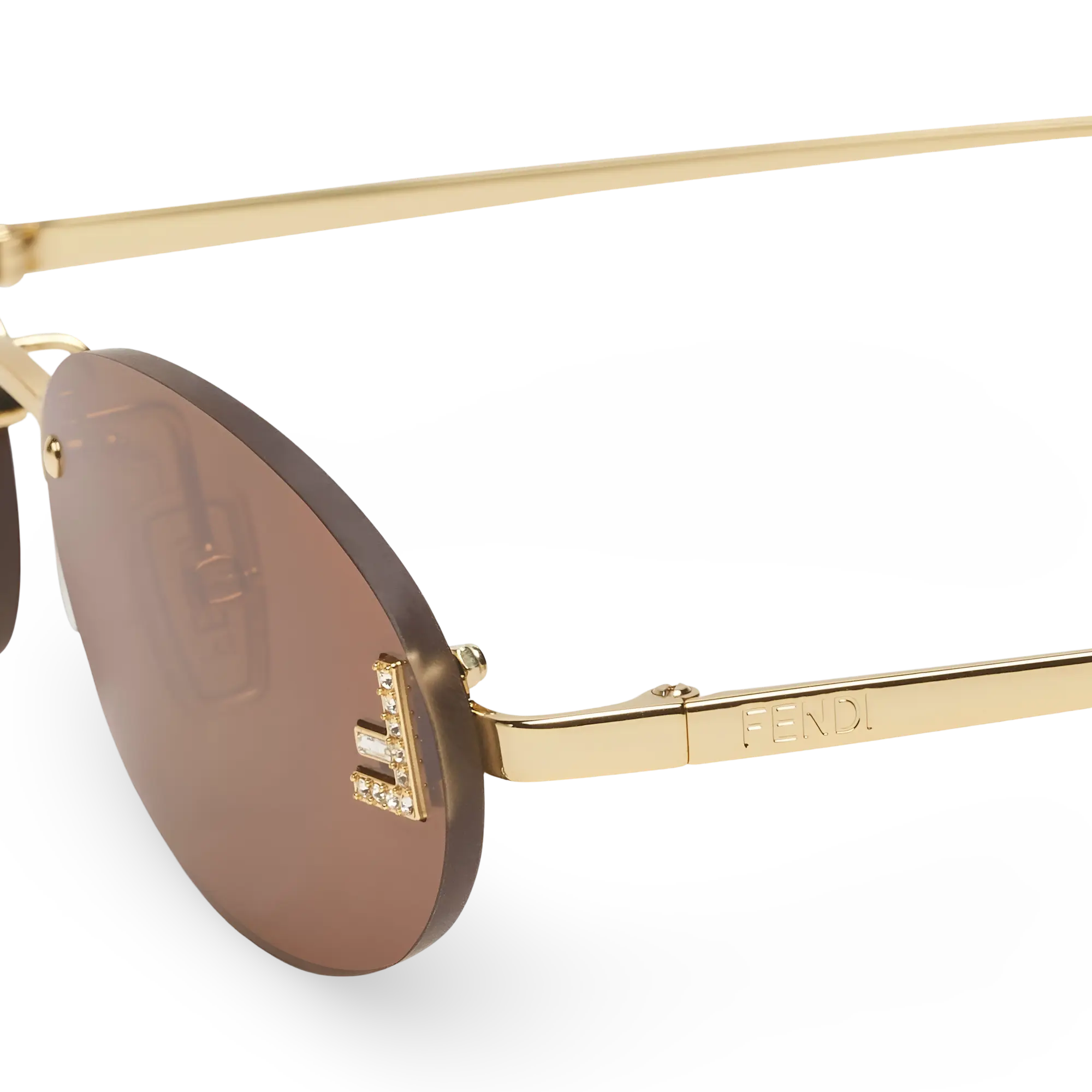 Elegant Brown Lens Oval Sunglasses 1664