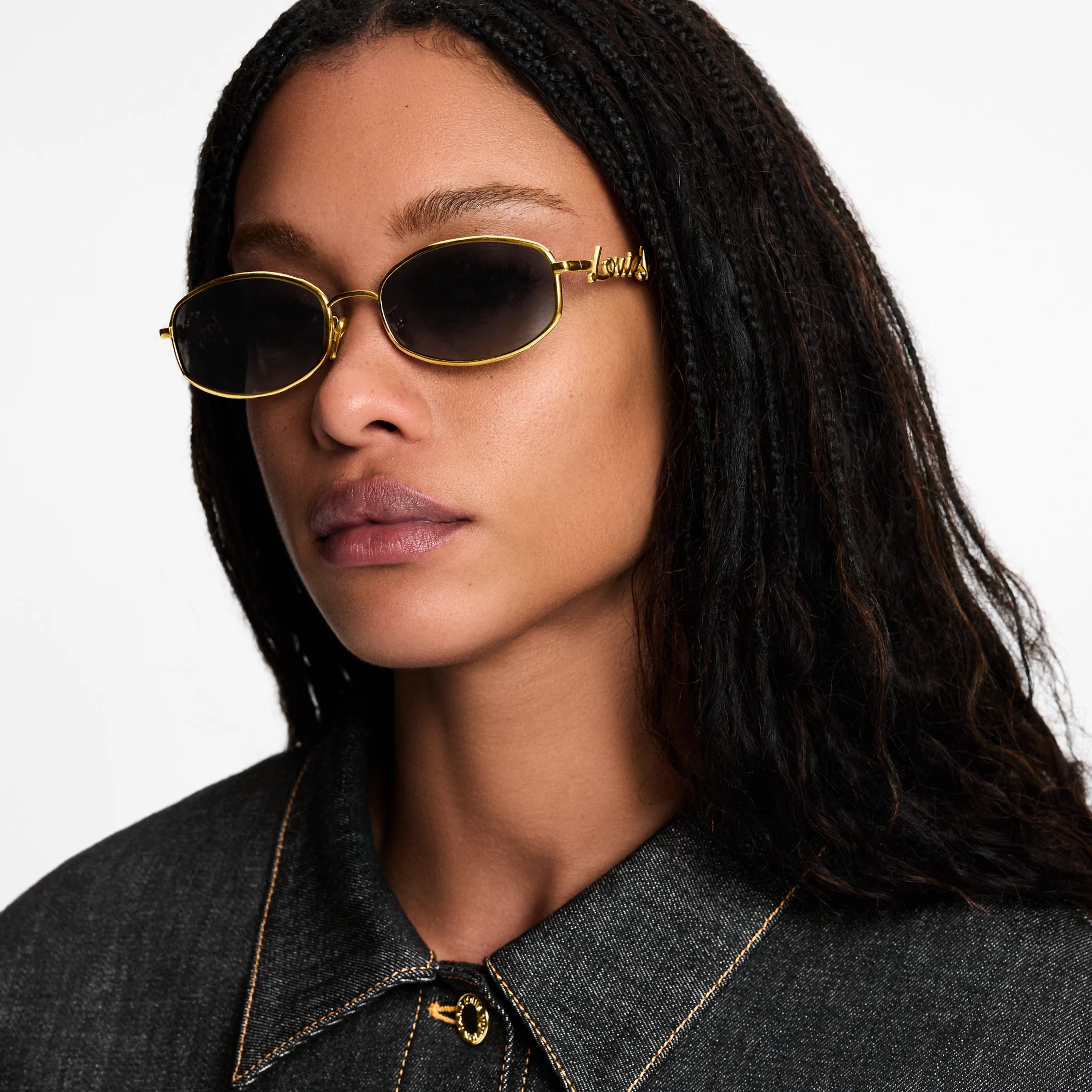 Luxury Round Metal Logo Sunglasses 9731