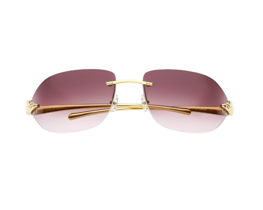 Luxury Rimless Panthère Sunglasses 7743