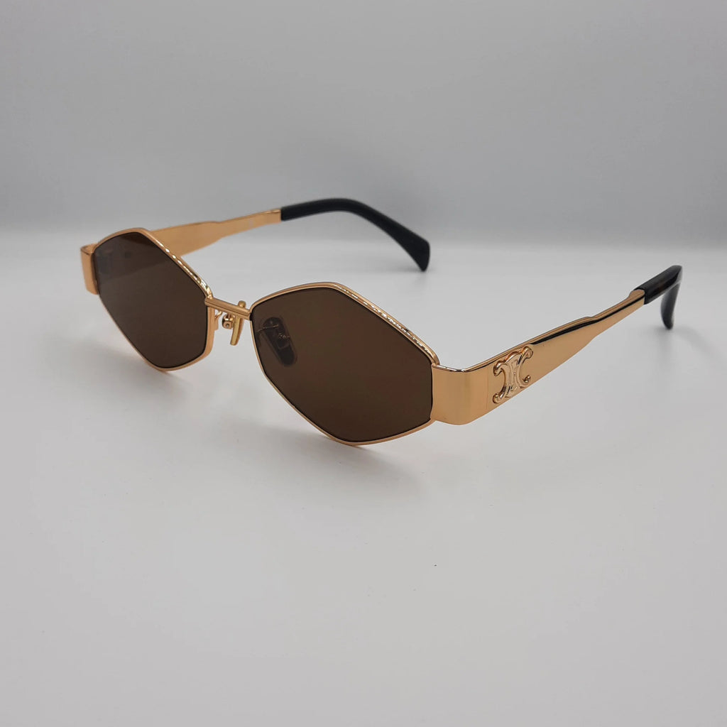 Luxury gold Metal Frame Sunglasses 7741
